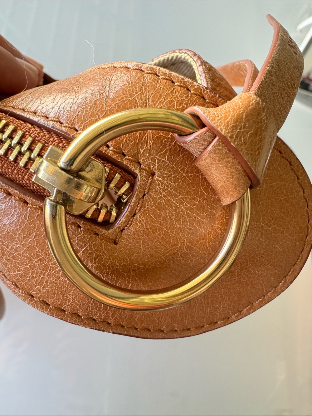 See By Chloe Cognac Brown Leather Satchel with Gold Accents - Picture 5 of 14